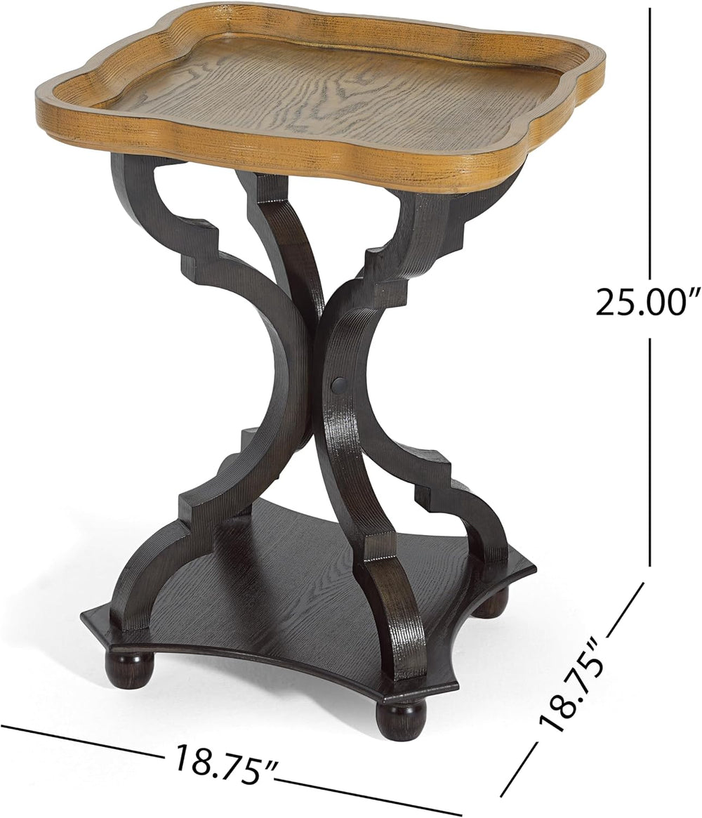 Christopher Knight Home Eudora 25" Small End Table, Hourglass Design Acc...