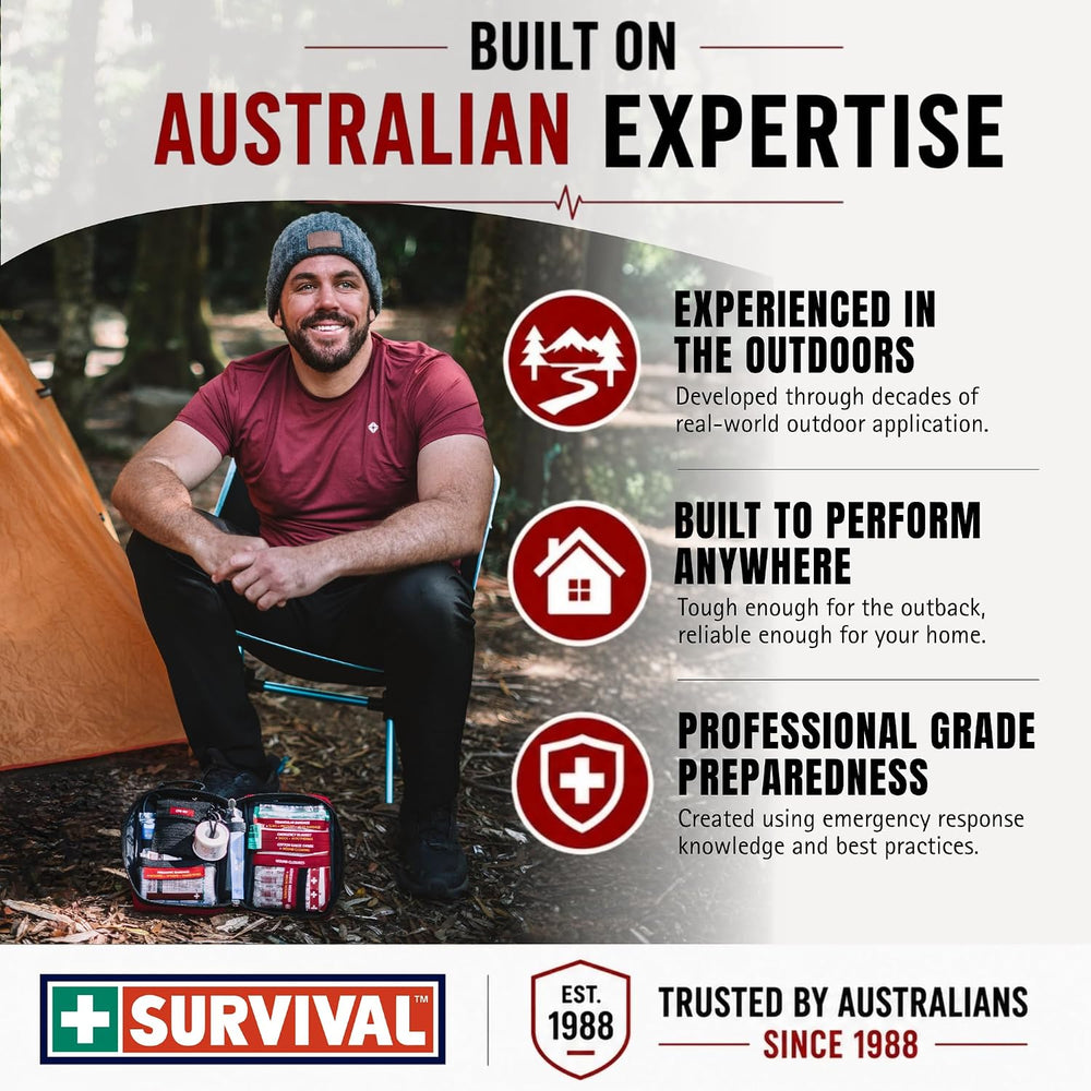 SURVIVAL 42-Piece Emergency Response First Aid Kit, Compact Everyday Kit