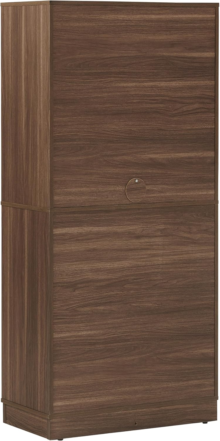 Crosley Furniture Naomi Modern Reeded Kitchen Pantry Storage Cabinet, Dining,...