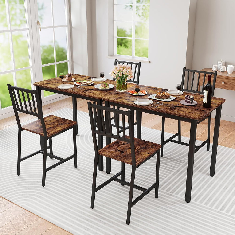 Yafylly Small Space 3 Piece Dining Table Set for 2, Compact Kitchen Table Set...
