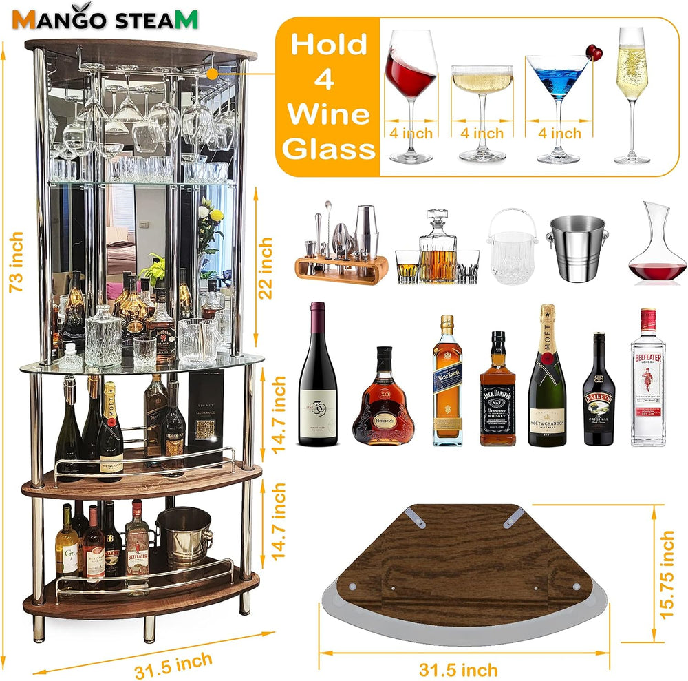 Mango Steam Contemporary Modern Home Entertainment Liquor Bar Catalina Table ...