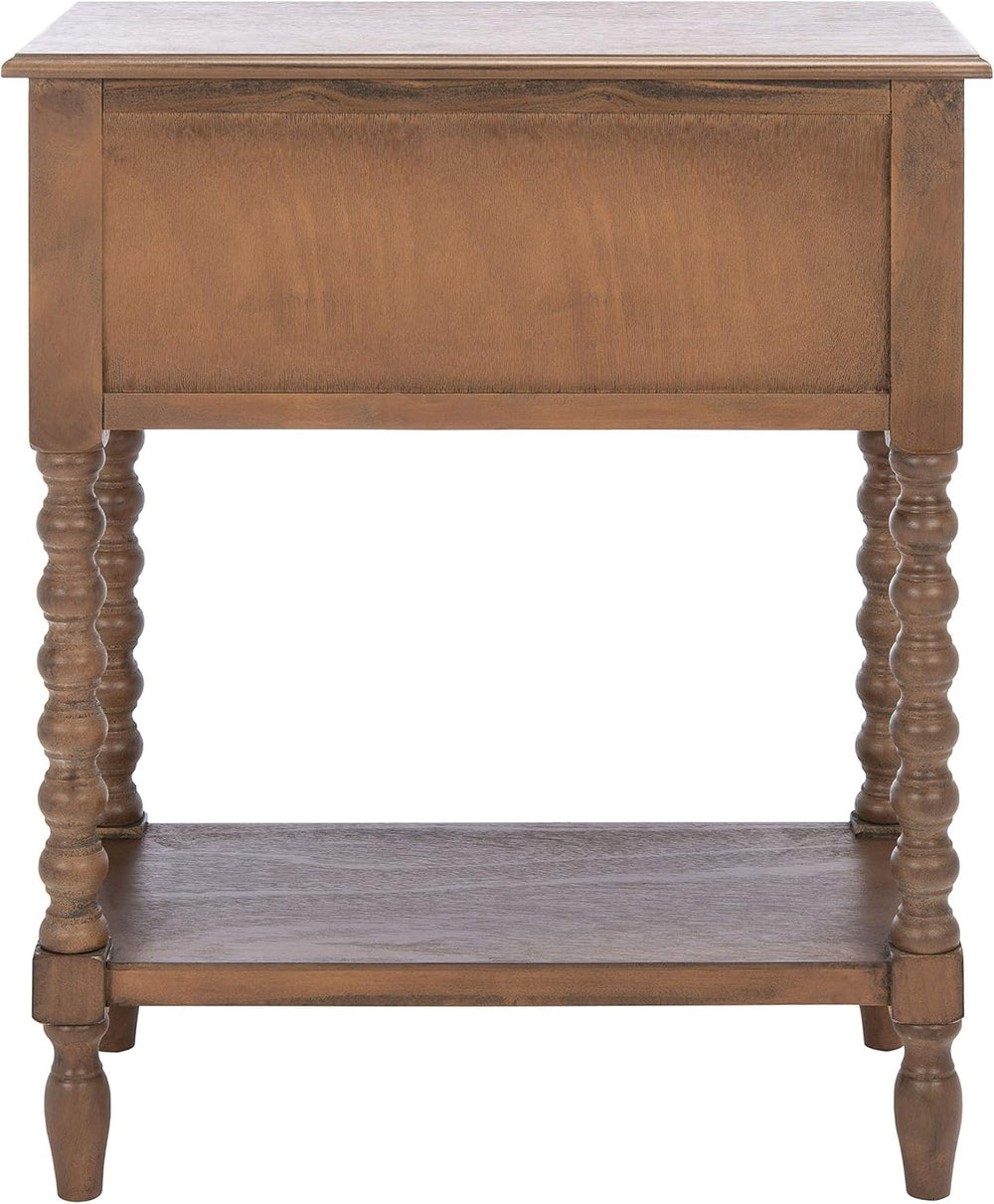 SAFAVIEH Furniture - Athena 3-Drawer Console Table - Brown - Solid Wood - Far...