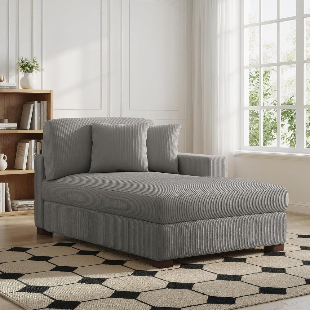 Chaise Lounge Chair Indoor, Oversized Upholstered Sofa Bed for Living Room, C...