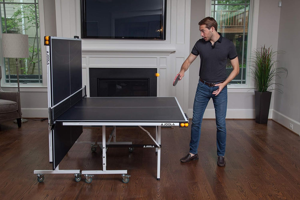 JOOLA Rally TL Professional MDF Indoor Ping Pong Table w/Quick Clamp Table Te...