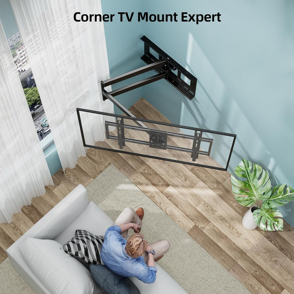 HCMOUNTING Extra Long Arm Full Motion TV Wall Mount for 42–80” TVs | 43” Long...