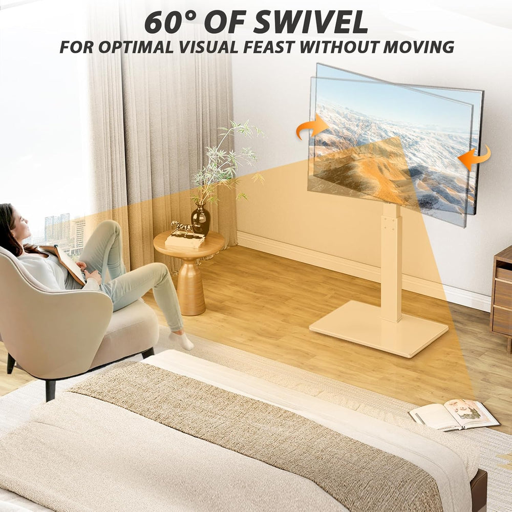 TAVR Swivel Floor TV Stand Base for 32-75 Inch TVs up to 110 lbs | Tall TV St...