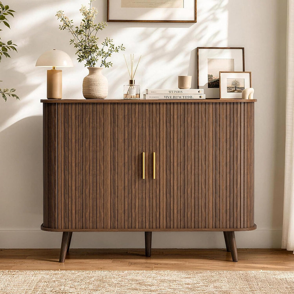 Pamapic 40" Sideboard Buffet Cabinet with Storage & Sliding Door, Wa...