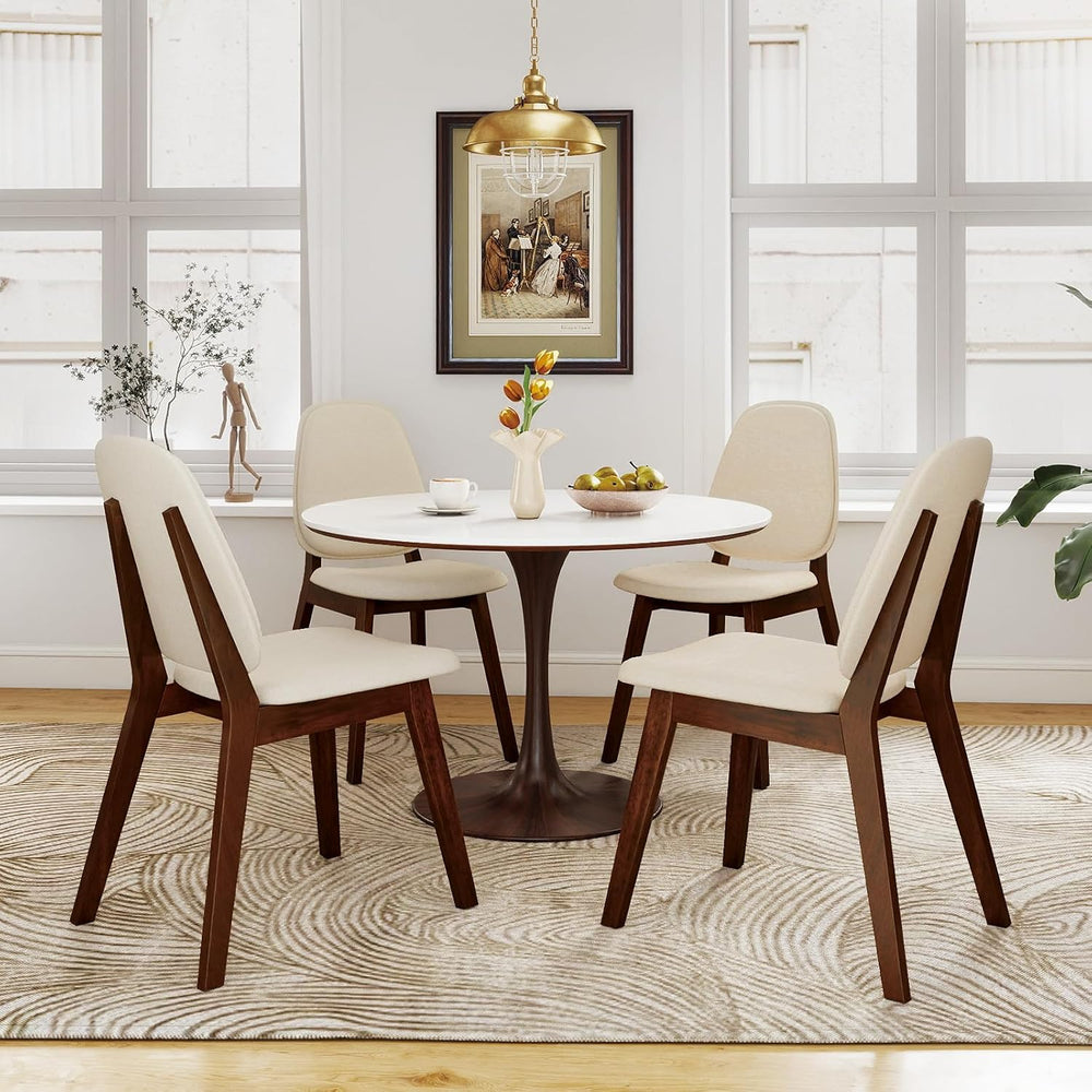 GOFLAME Upholstered Dining Chairs Set of 2, Mid-Century Modern Kitchen Chairs...