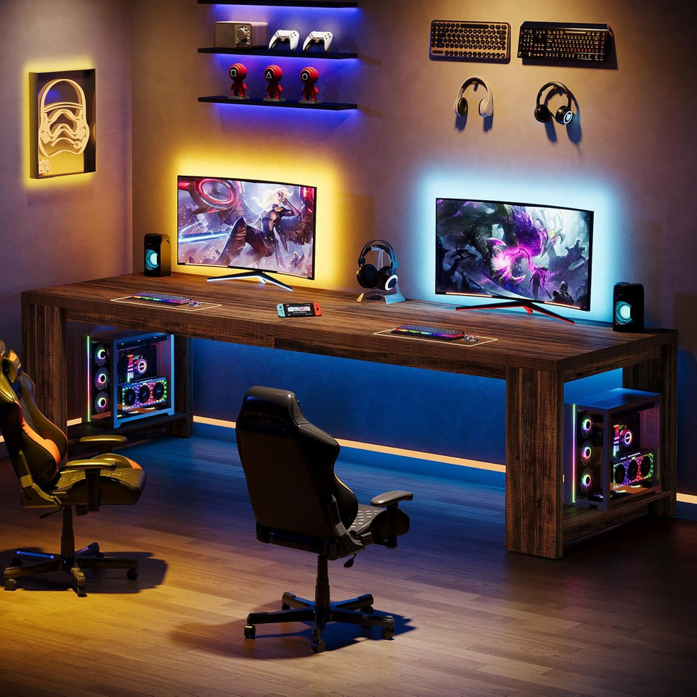 Tribesigns Two Person Desk, 86.6-Inch Extra Long Computer Desk, Two Person Do...