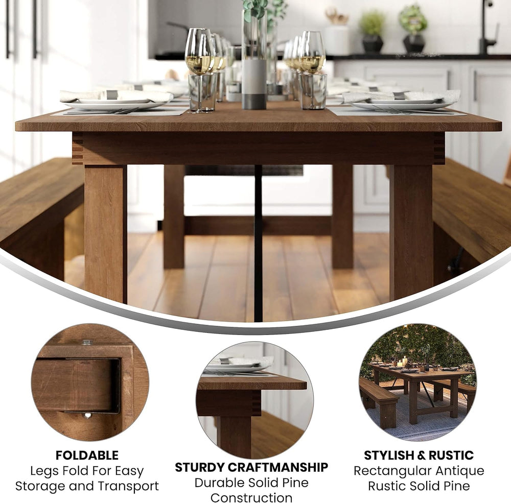 Flash Furniture Hercules 108x40 in Folding Table