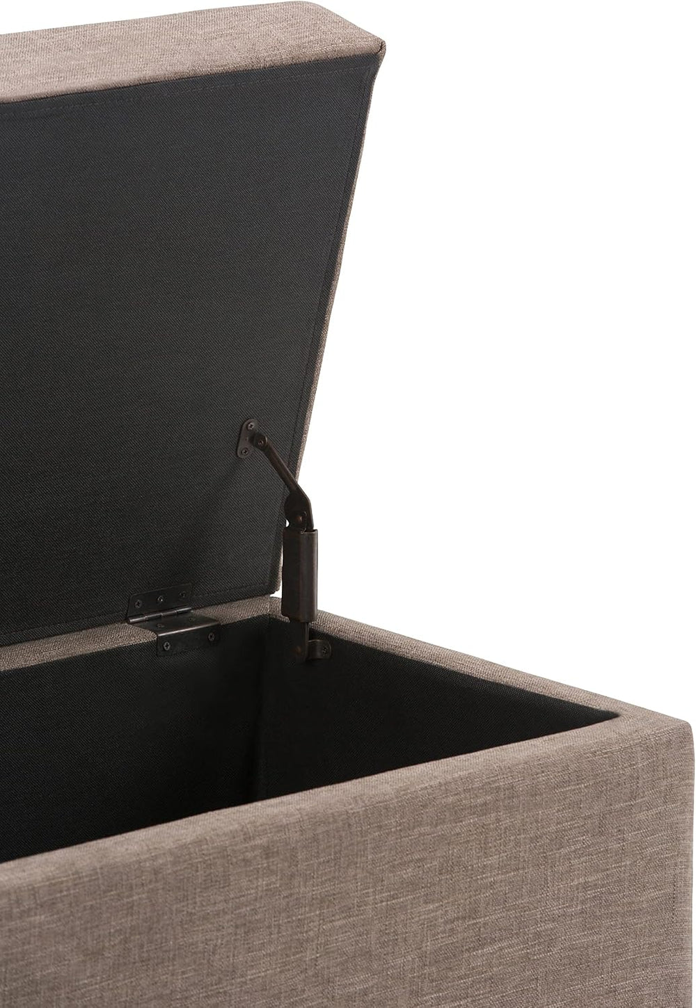 SIMPLIHOME Darcy 33 inch Wide Contemporary Rectangle Storage Ottoman Bench in...