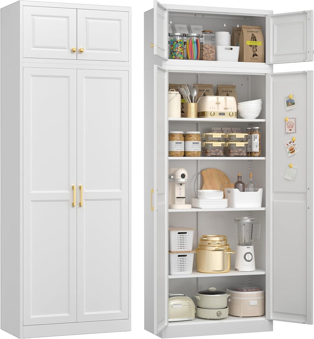 UNICOLY 86.61" H Kitchen Pantry Cabinet, Tall Storage Cabinet with Doors...