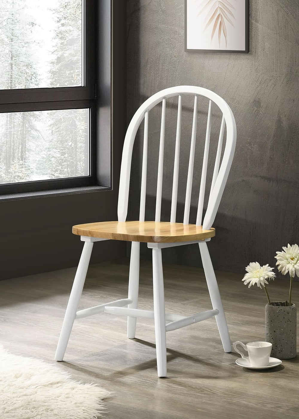 Coaster Home Furnishings - Cinder - Asian Hardwood - Windsor-Style Armless Di...