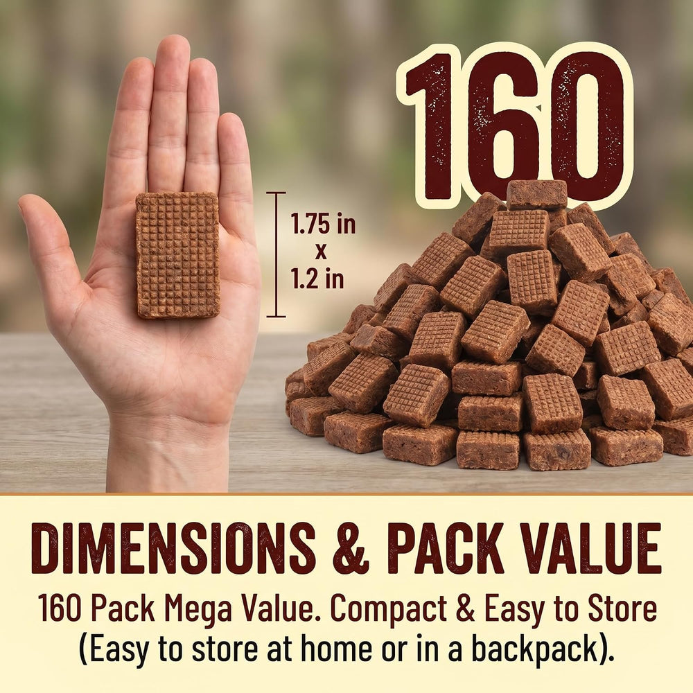 XLarge Fire Starter Cubes 160pc Long-Lasting for Kindling Charcoal Fireplace ...