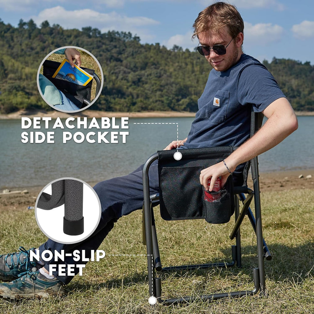 TIMBER RIDGE Aluminum Oversized Camping Chair, Support 400lbs | Lightweight D...