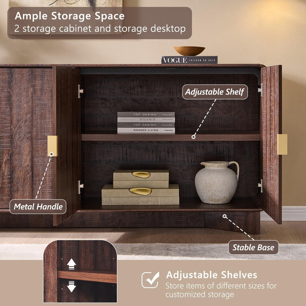 IFGET Modern Buffet Cabinet with Storage, 70" Large Sideboard Buffet Sto...