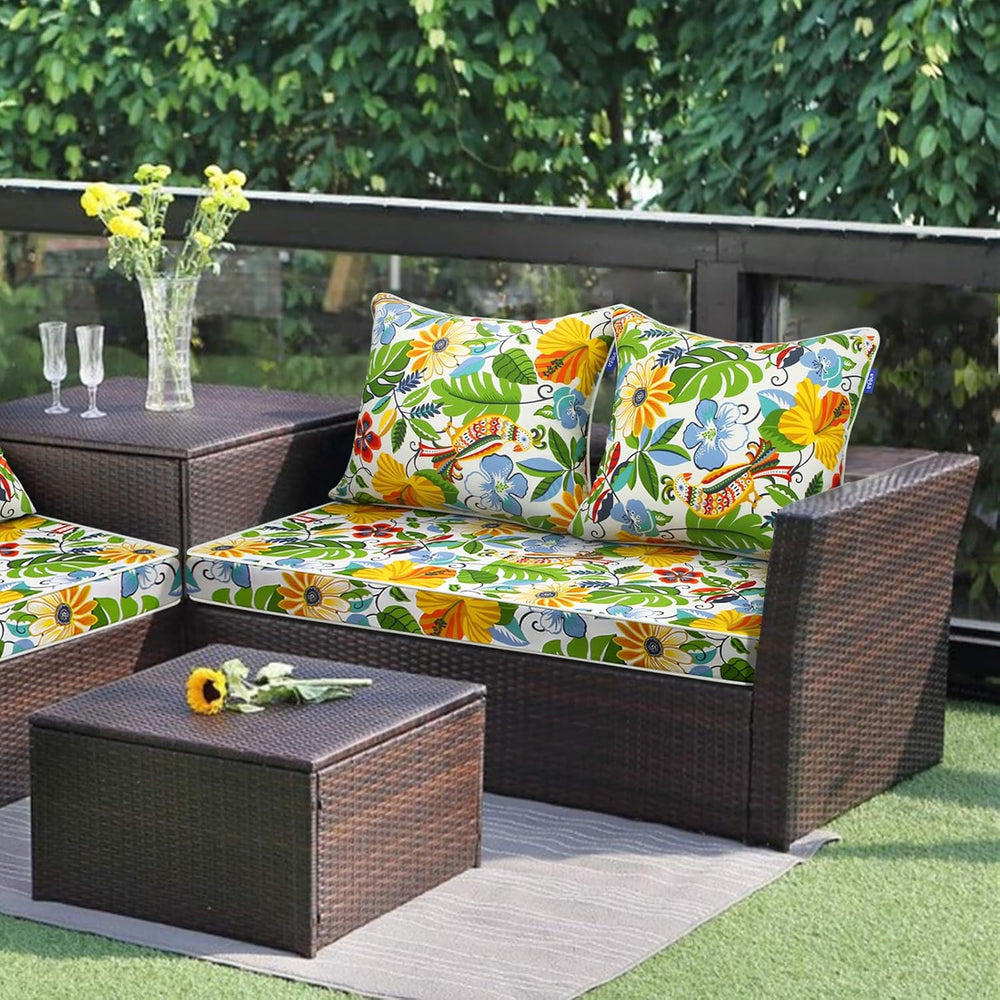 Outdoor Loveseat Cushion Set 44''x24'', Outdoor Cushions for ...
