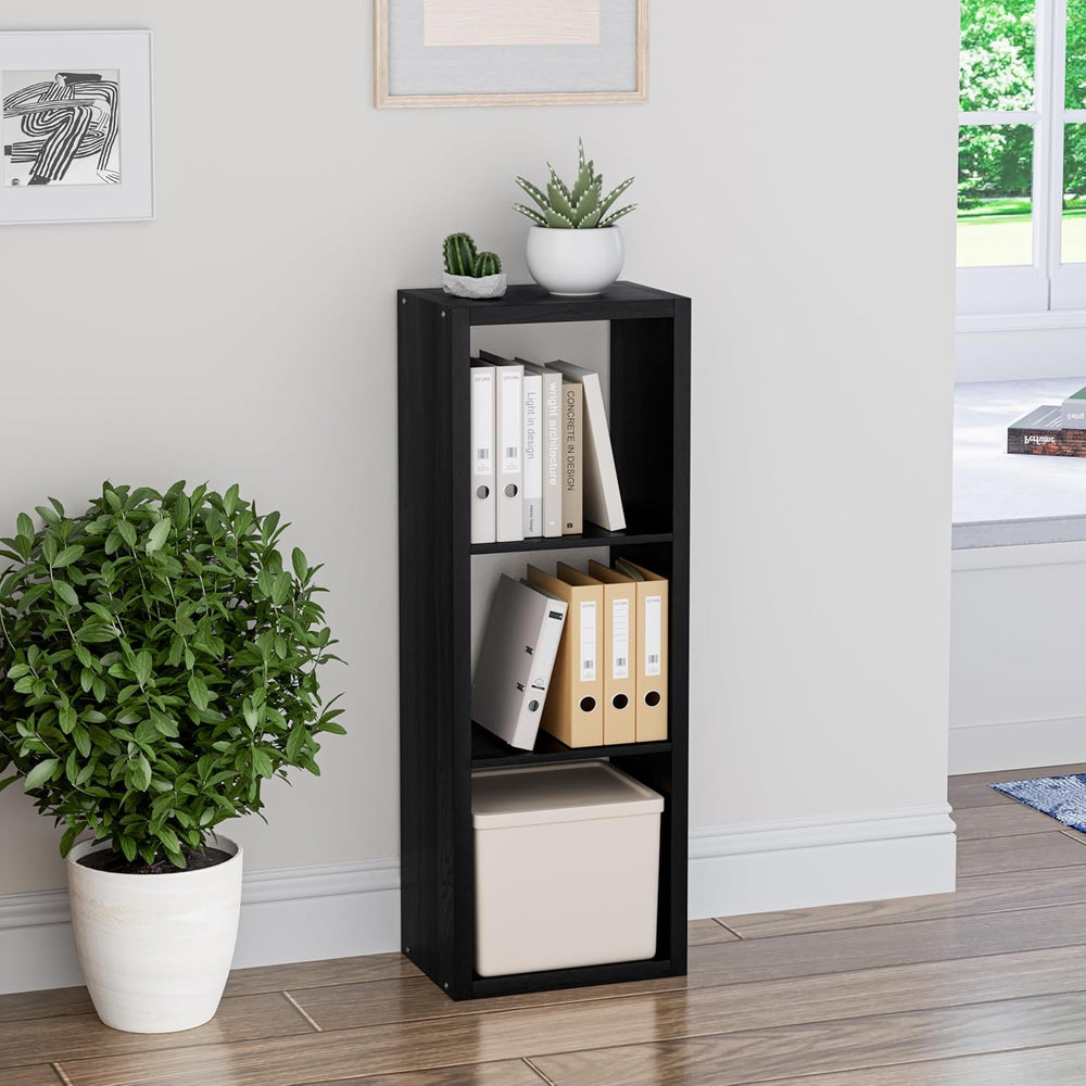 Cube Storage Organizer Bookcase, 3 Tier Decorative 11 inch Open Back Cubical ...