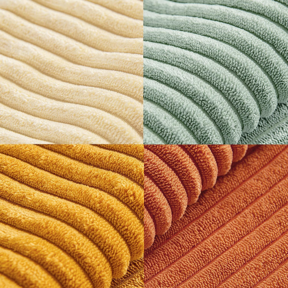 MIULEE Fall Teal-Orange Decorative Throw Pillow Covers 20x20 Inch Set of 4 Bo...