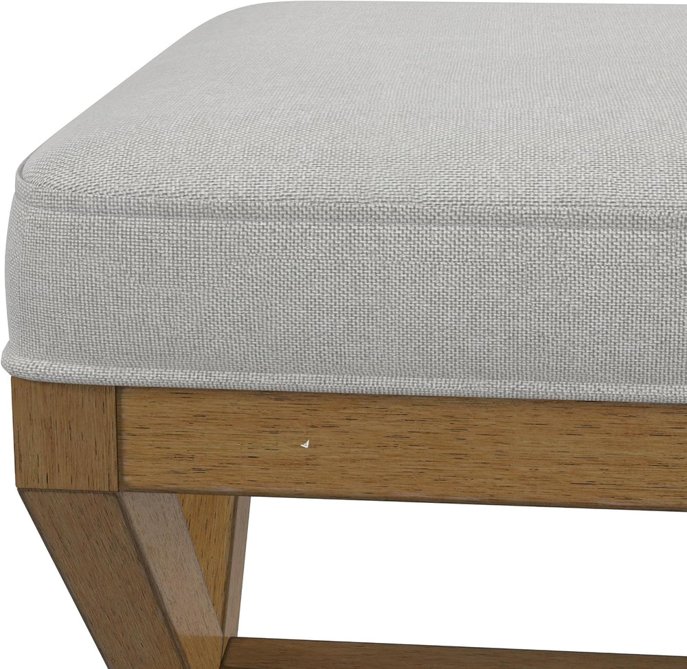 Hillsdale Somerset Backless Wood Vanity Stool for Makeup Room or Bathroom, Da...