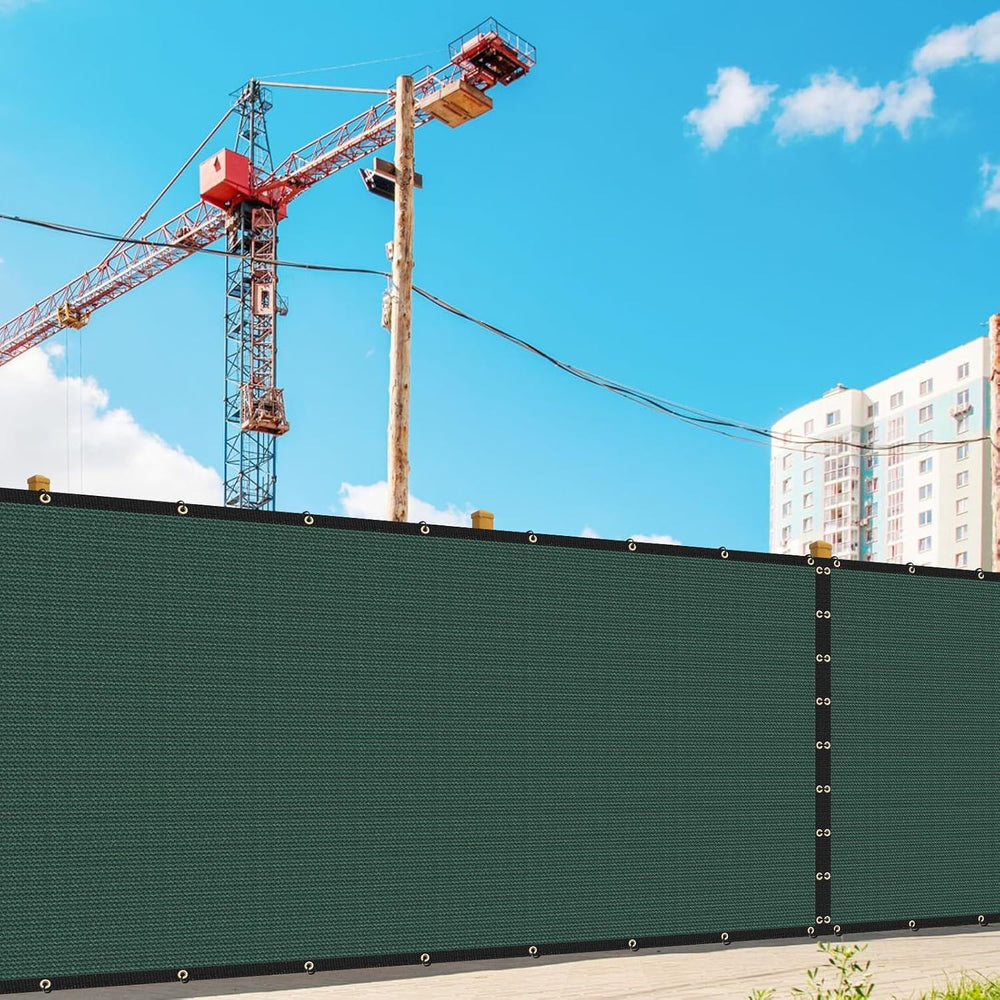 8' x 50' Green Privacy Screen Fence Cover Heavy Duty Fencing Mesh wit...
