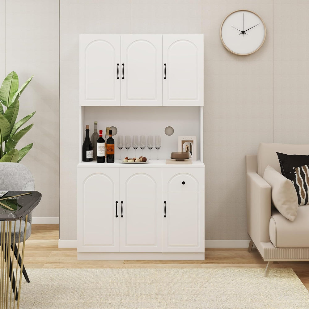 71" Pantry Cabinet,Freestanding Tall Cupboard Storage Cabinet with a Dra...