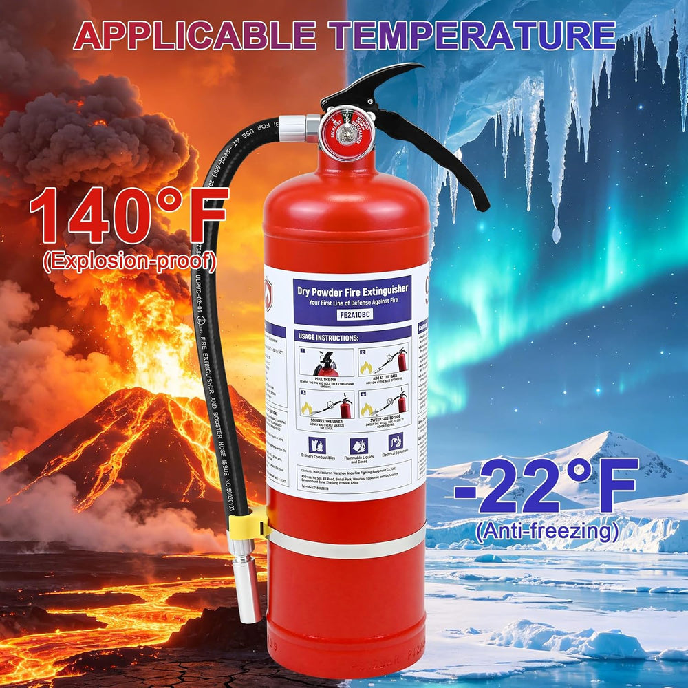 1PACK 5lb Dry Chemical Fire Extinguisher 2-A: 10-B: C Fire Extinguishers