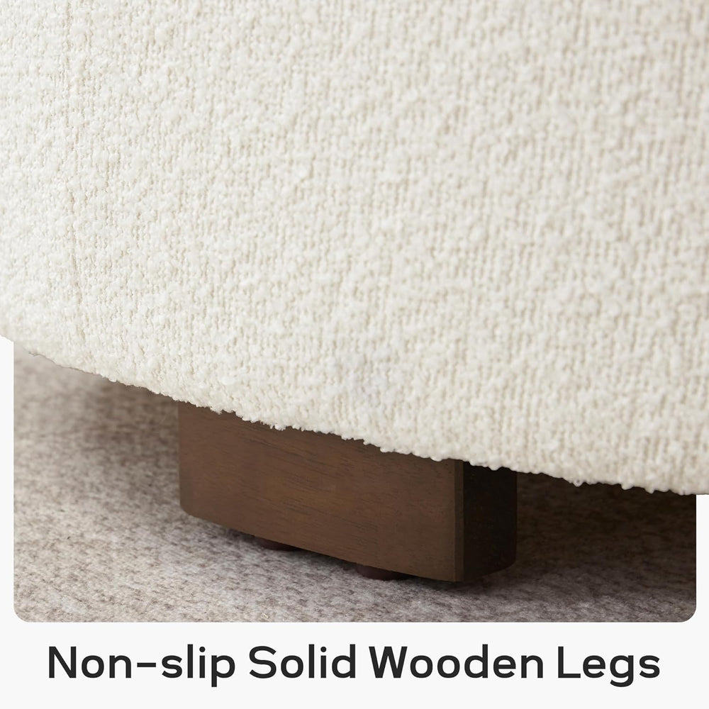 Zihanhome 30 Inch Round Storage Ottoman, Ottoman Coffee Table with Lift Off L...
