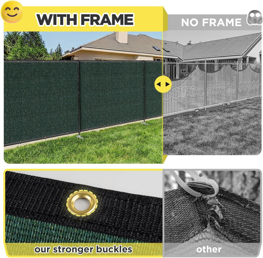 6' x 12' Green Outdoor Privacy Screen Freestanding 240 GSM Privacy Fe...