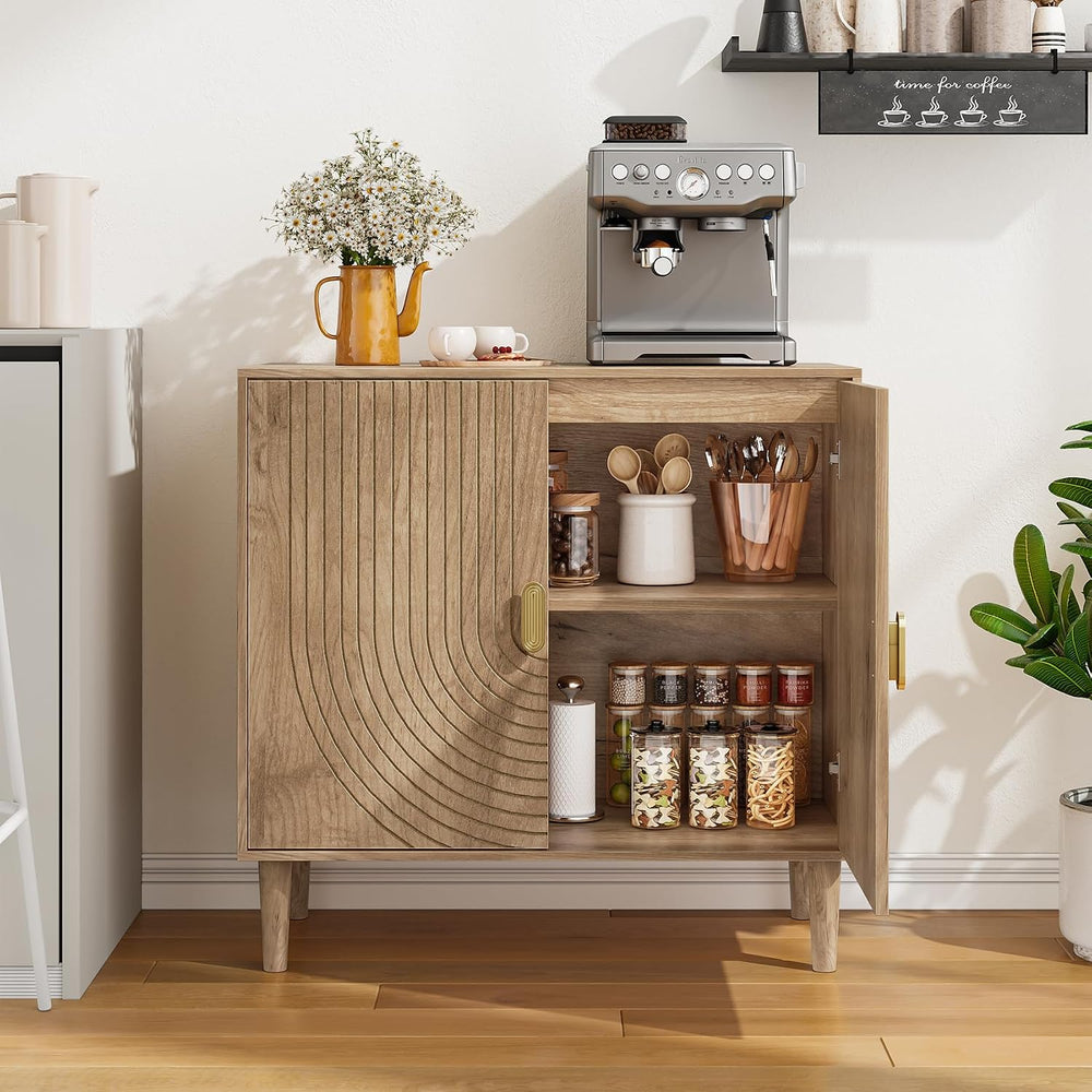 Sideboard Buffet Cabinet with Storage,Sideboard Buffet with Doors and Adjusta...
