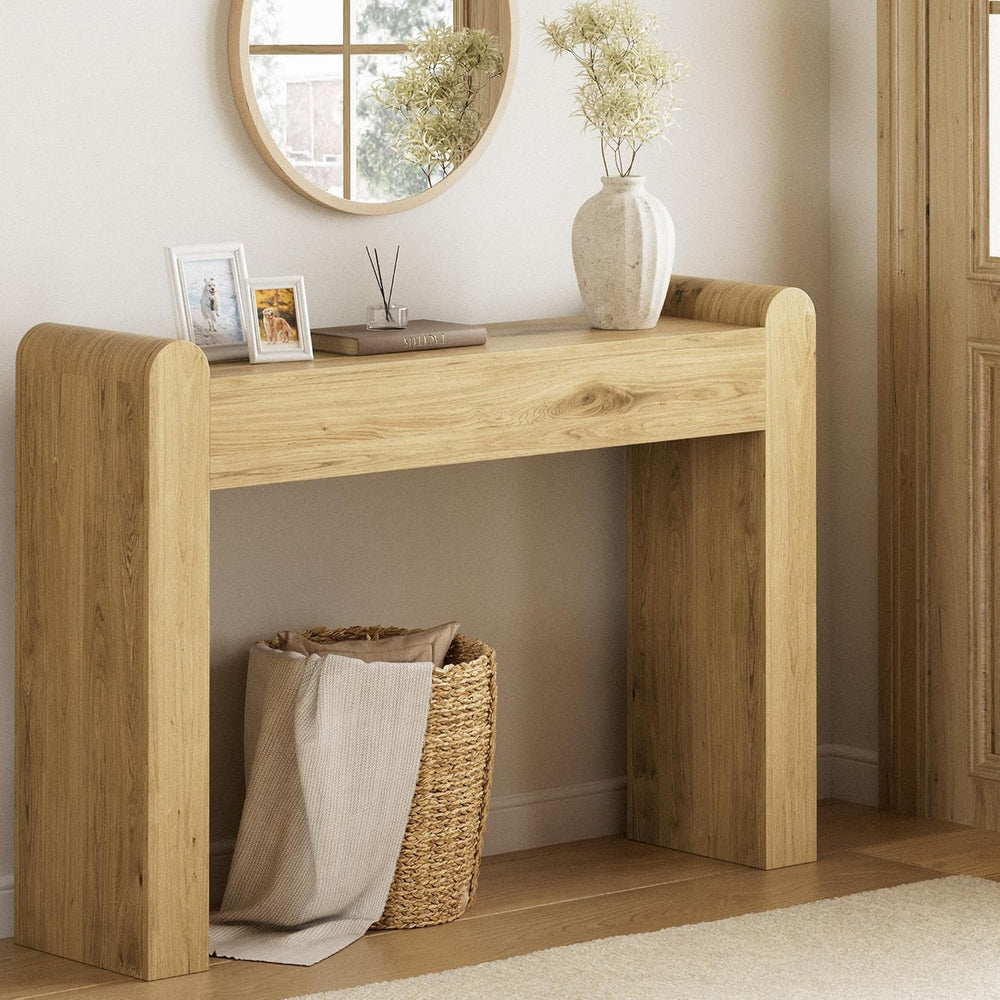 Lulive Arc Entryway Table, 47 Inch Curved Console Table for Hallway | Rounded...