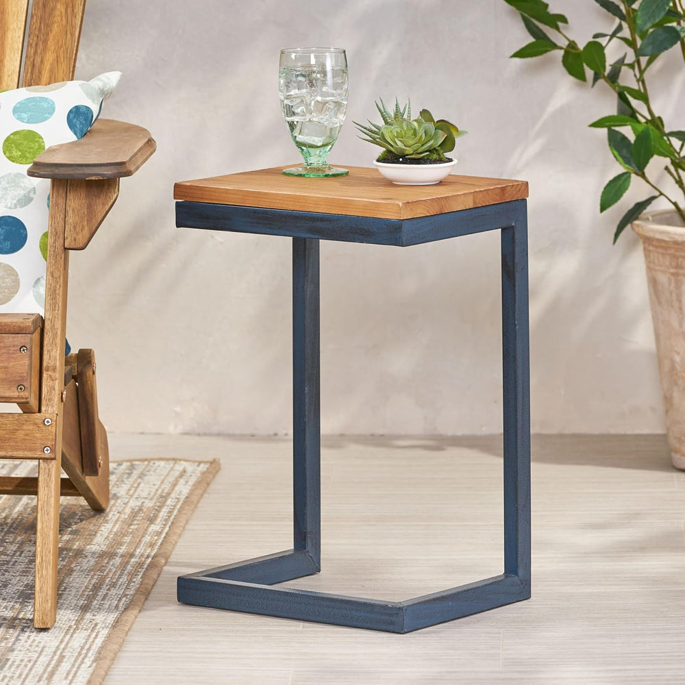 Merax 19 Inch Side Table C-Shaped End Table Small Side Table for Couch, Sofa ...