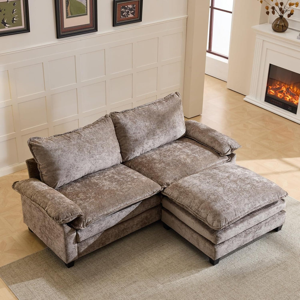 VINGLI 87" Convertible Sectional Loveseat Sofa with Deep Seat &Movab...