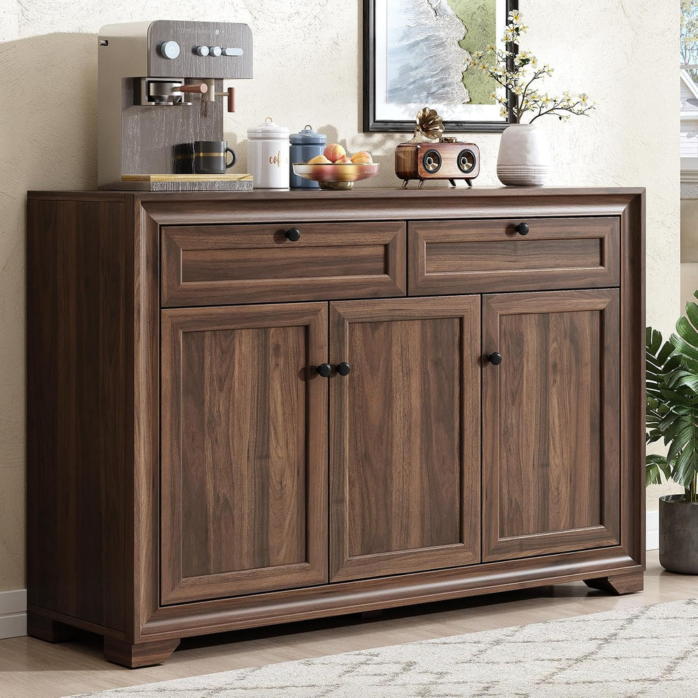 ONBRILL 48 Inches Sideboard Buffet Cabinet with Storage, Brown