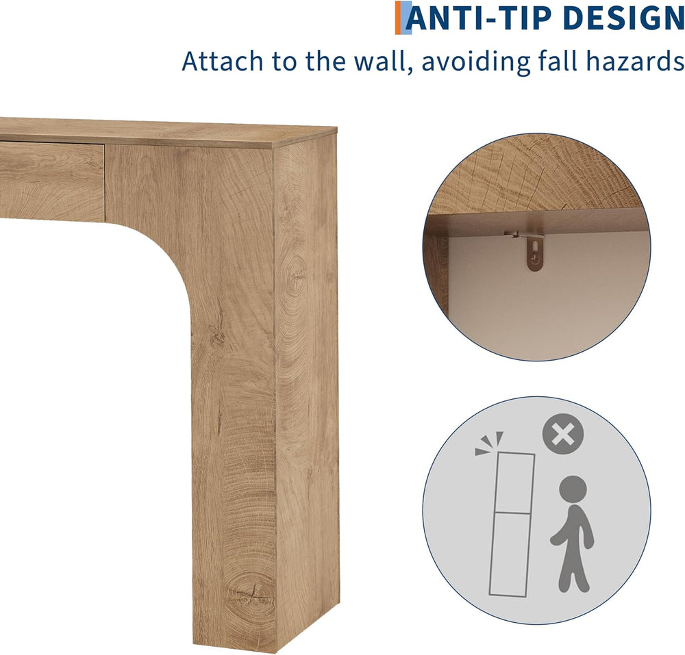 GarveeHome 47" Console Table with Storage Drawer,Sofa Table Behind Couch...