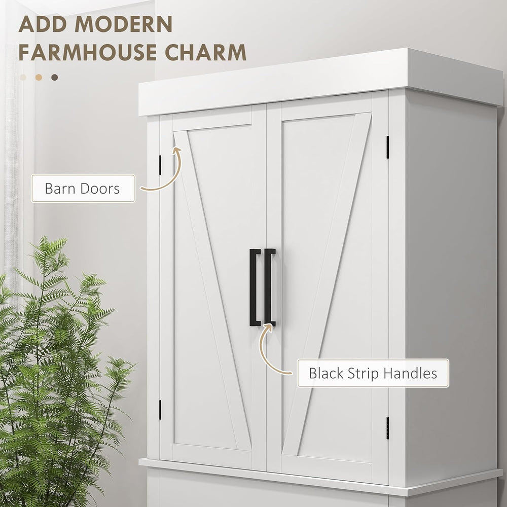 72" Tall Kitchen Pantry Storage Cabinet, Farmhouse Freestanding Sideboar...