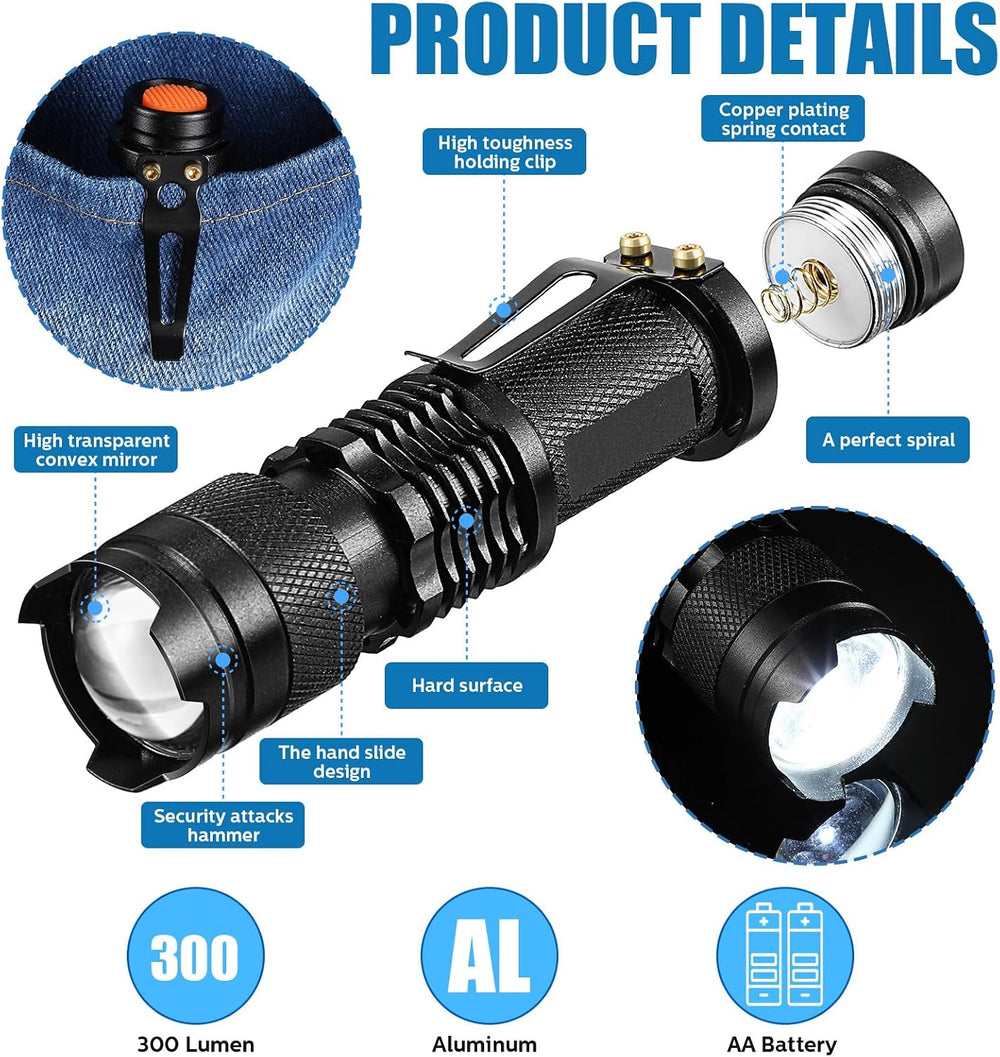 Fumete 20 Pack Mini LED Tactical Flashlights