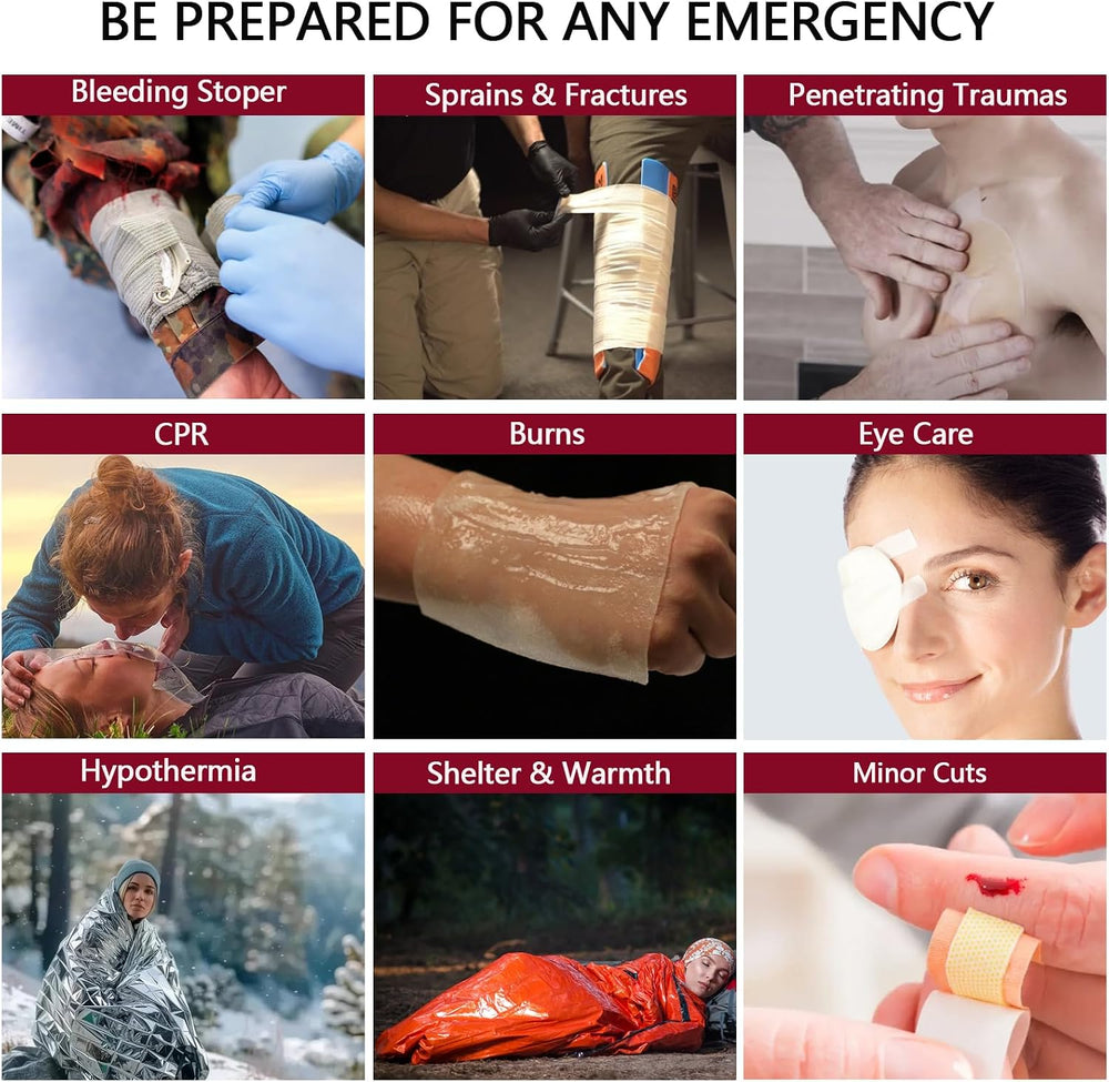 Advanced Comprehensive First Aid Kit with Well Organized Labelled Compartment...