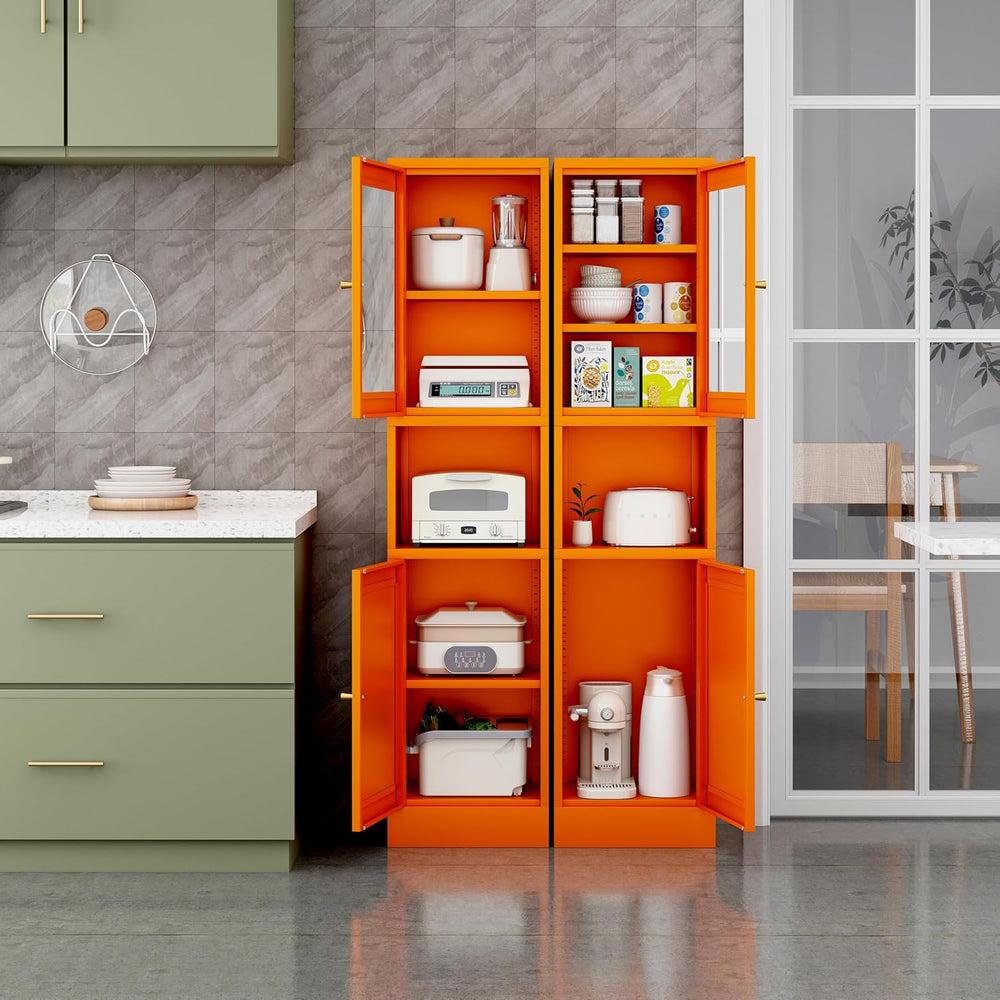 67" Tall Metal Storage Cabinet with 2 Doors & 3 Adjustable Shelves |...