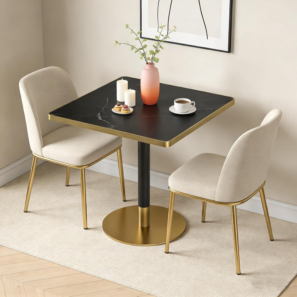 SSLine Square Dining Table for 2 Modern Luxury Marble Sintered Stone Kitchen ...