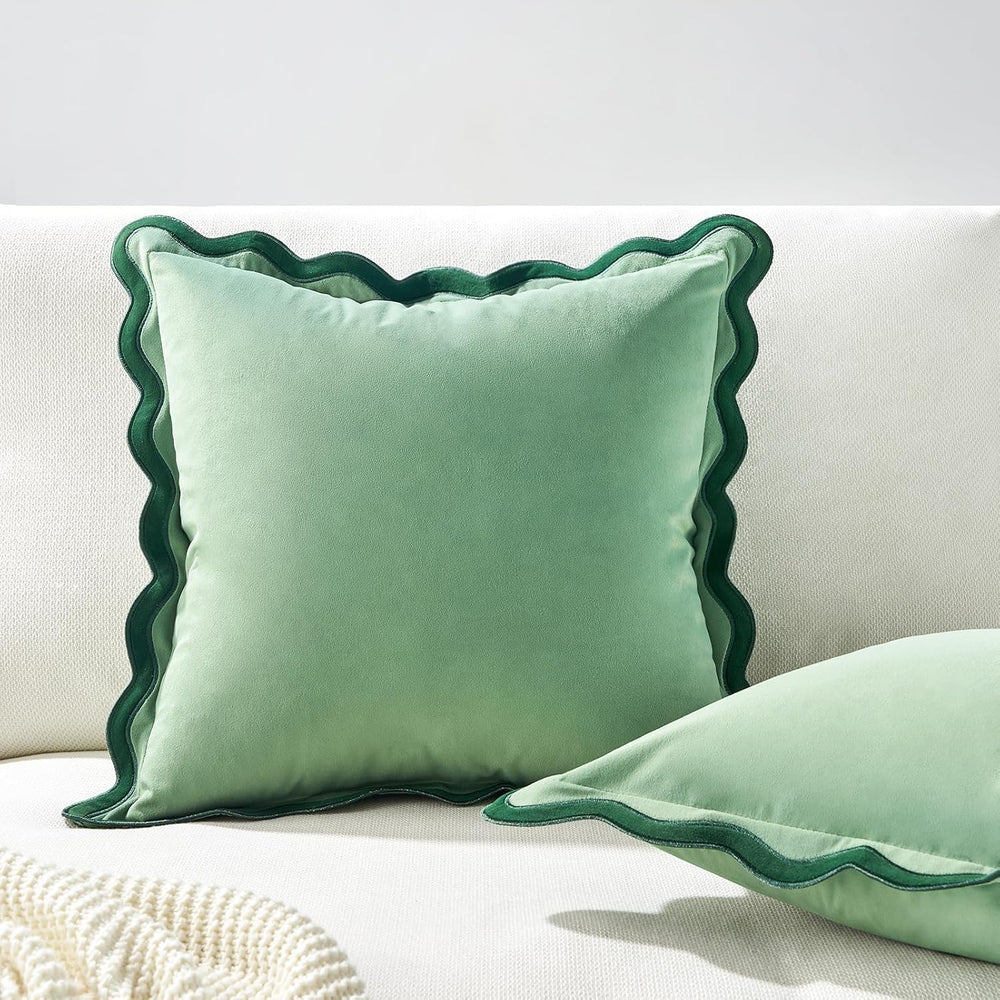 MONDAY MOOSE Decorative Throw Pillow Covers Cushion Cases, Set of 2 Soft Velv...