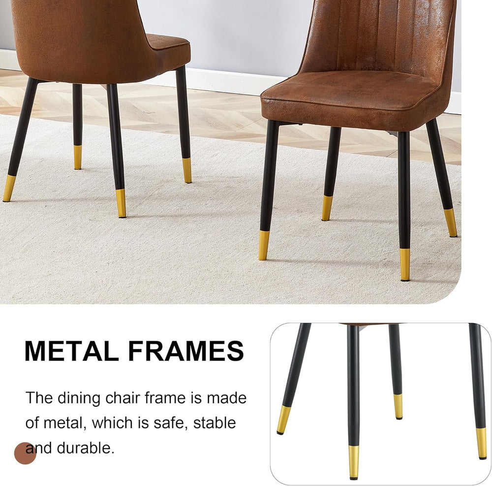 Dining Chairs Set of 2,Modern Dining Chairs, Equipped with Suede Nap Leather ...