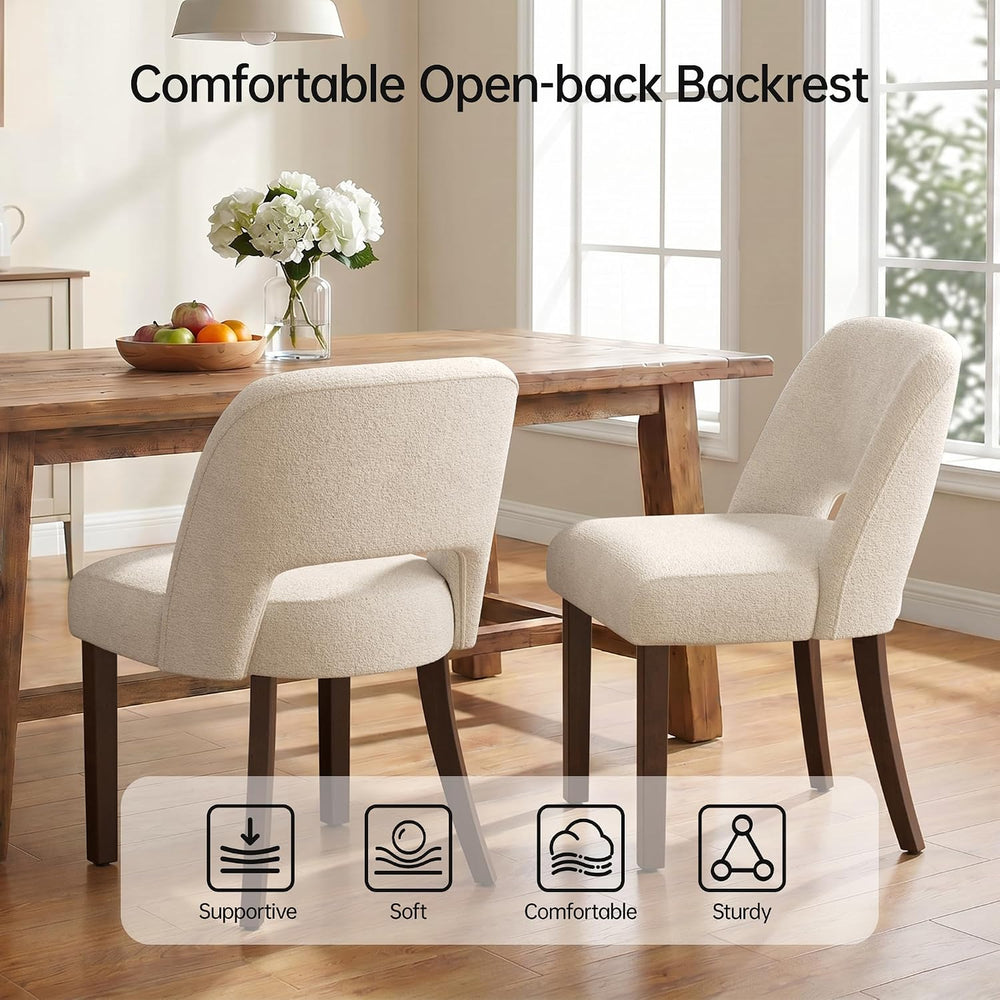 Usaint Wooden Dining Chairs Set of 4, Modern Upholstered Dining Room Chair Ki...