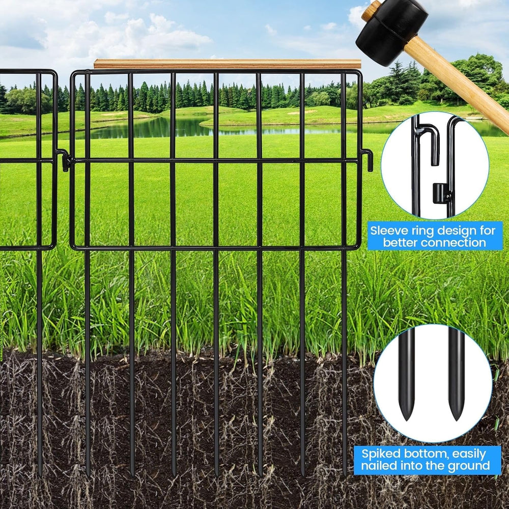 Getlay 22 Pack Animal Barrier Fences, 1.5" Gap No Digging Garden Fence P...
