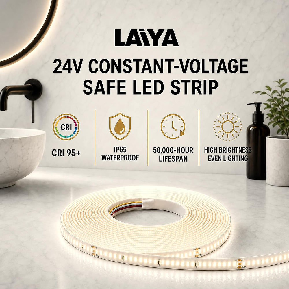 LAIYA 60"L x 36"W Rectangular LED Bathroom Mirror with Lights, HD, ...