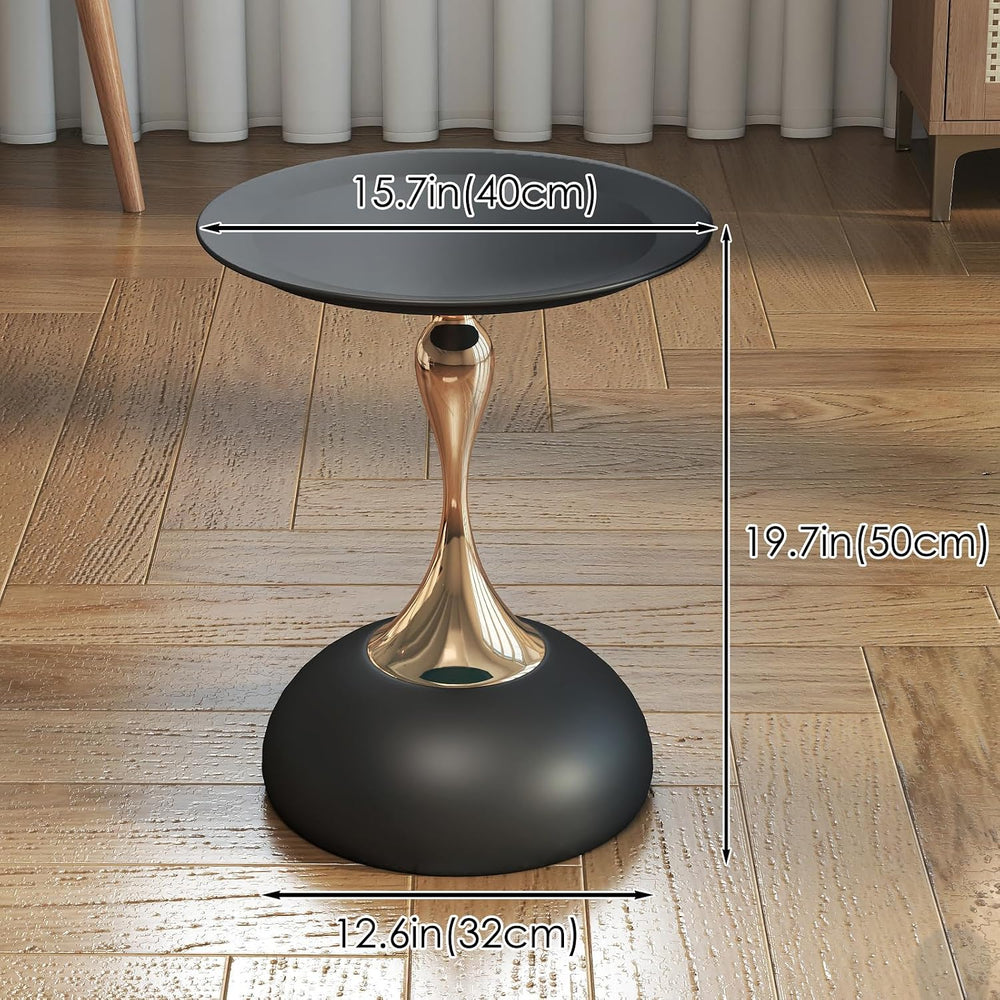 Metal Round End Table,Modern Pedestal Table,Corner Drink Tables,Accent Side T...