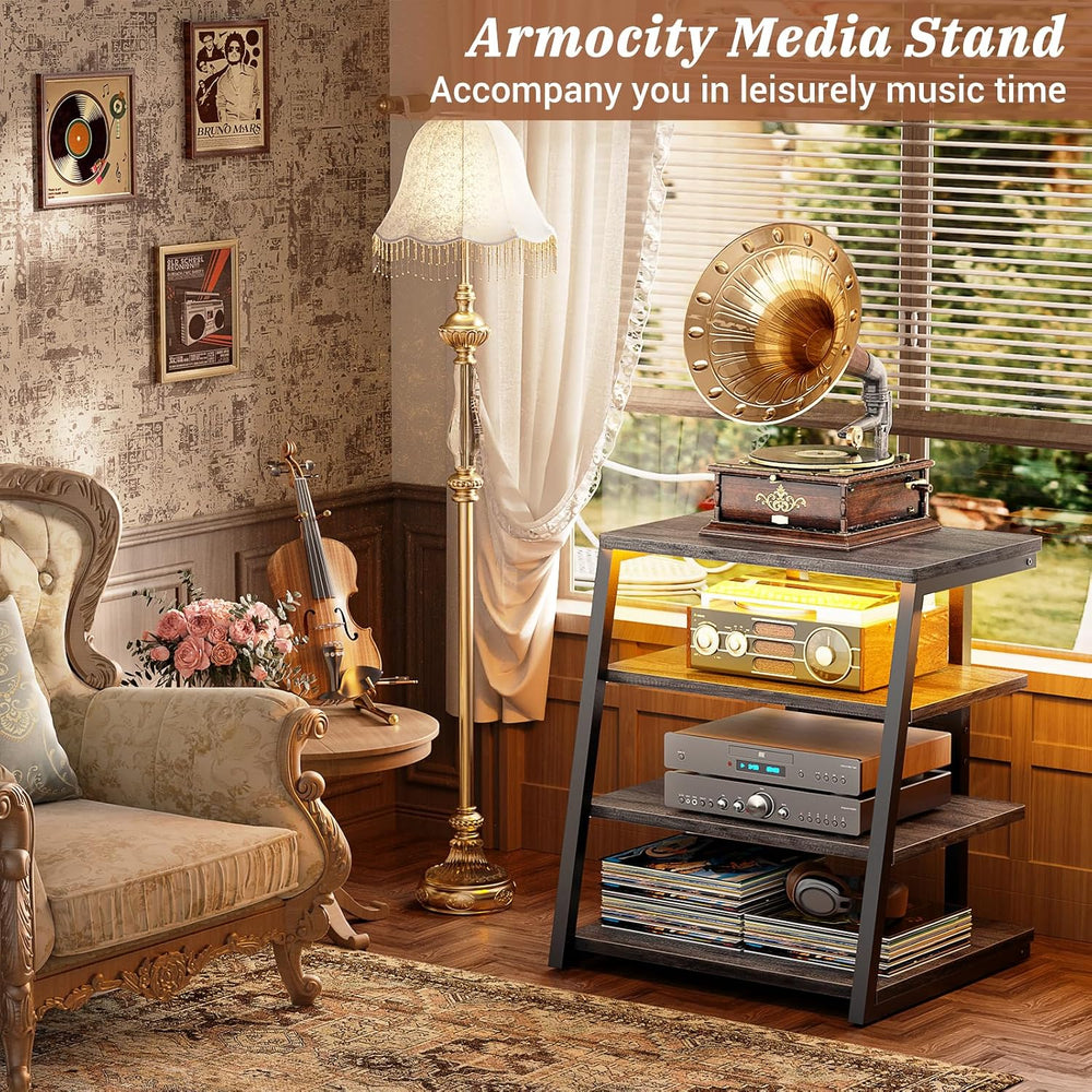 Armocity AV Media Stand, Stereo Stands and Racks Small Entertainment Center