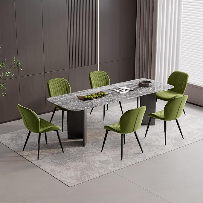 Dining Chairs Set of 2 Modern Velvet Dining Room Chairs Upholstered Dining Ch...