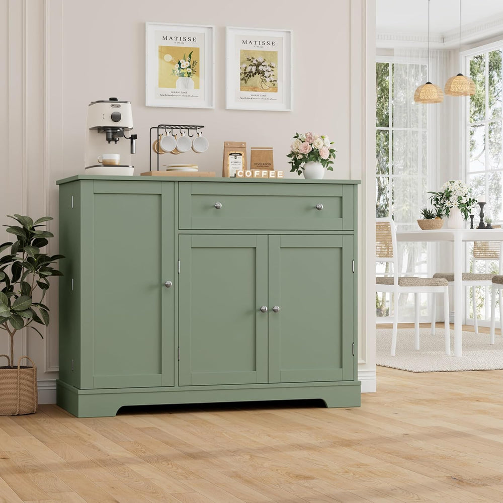 HOSTACK Buffet Cabinet with Storage, Modern Sideboard Buffet with Doors, Wood...