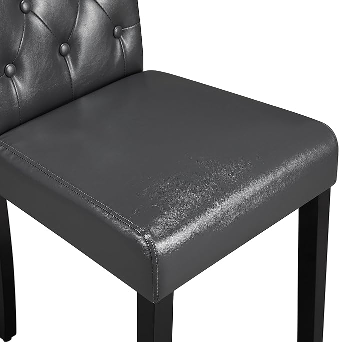 Yaheetech Upholstered Dining Chairs Set of 4 Modern Leather Parsons Kitchen C...